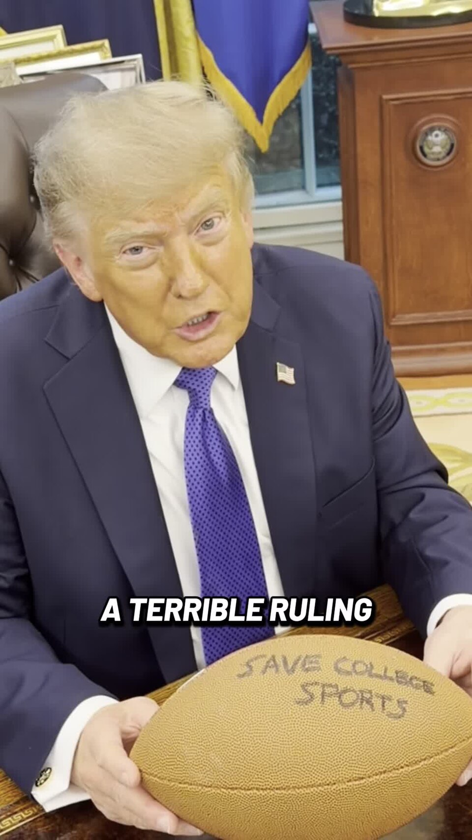 President Donald Trump Wants To Save College Sports (HD).webm