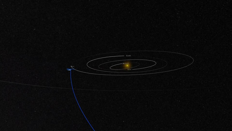 MAVEN and Comet Siding-Spring encountering Mars.webm